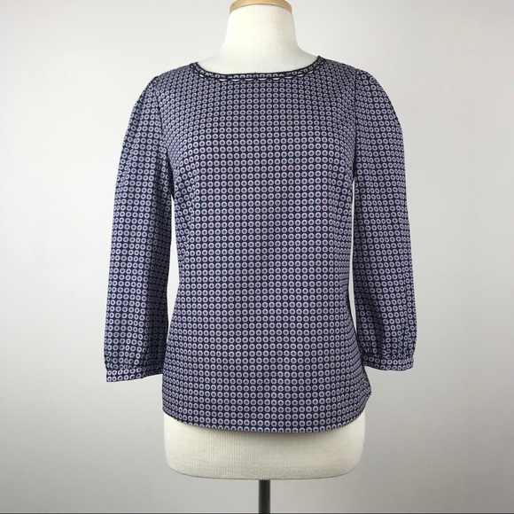 J. Crew Tops - 💝 J. Crew scalloped-collar top in geometric dot